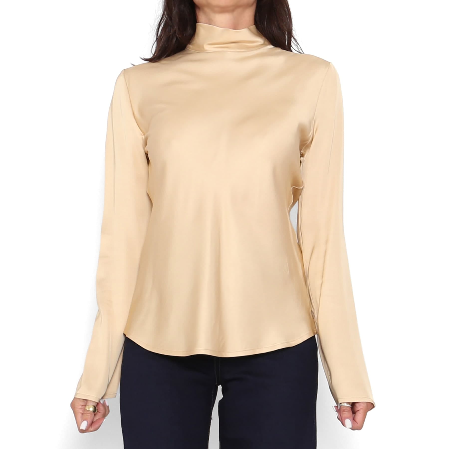Blusa Cuello Alto Dorada — foto 2