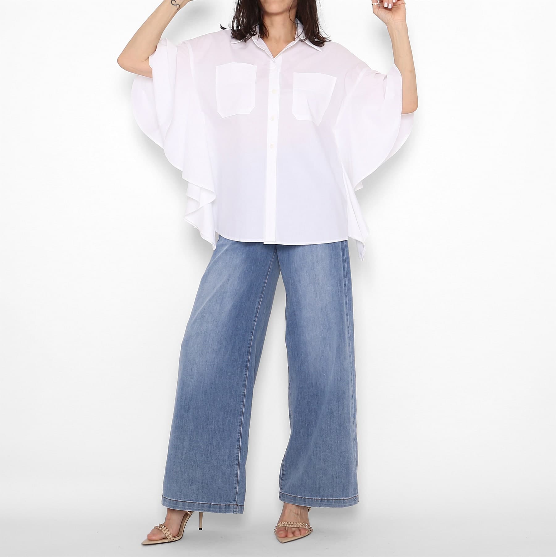 Camisa Volantes Blanca — foto 3