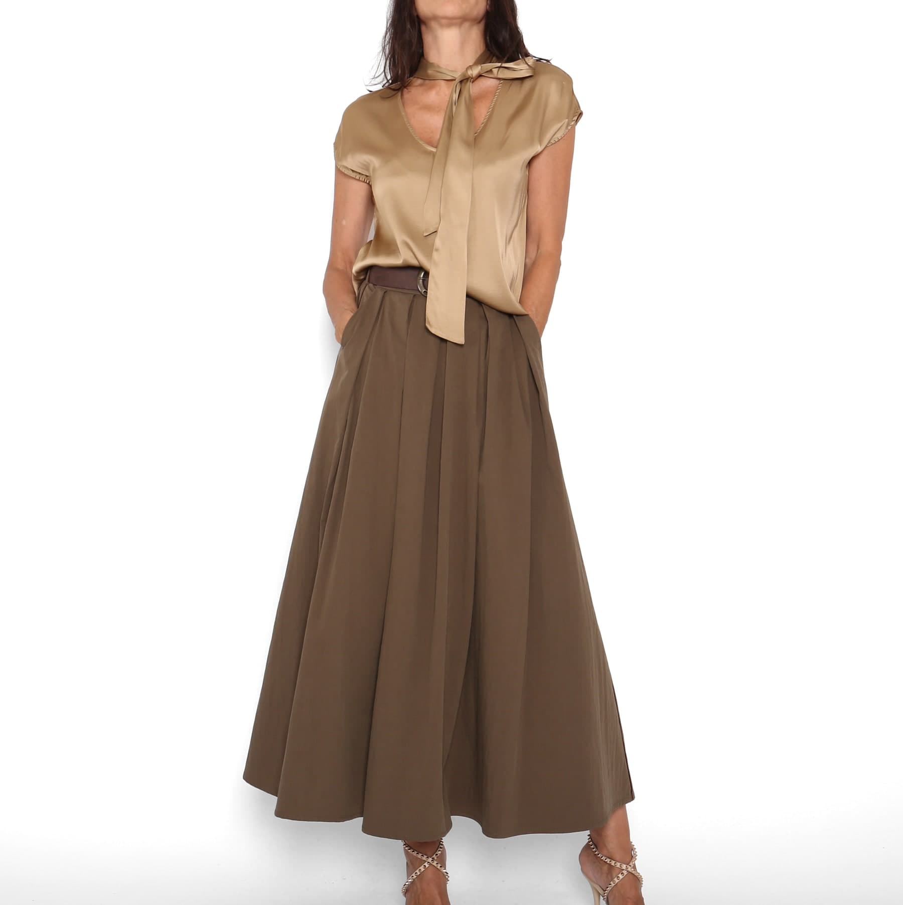 Falda Tablas Caqui — foto 2