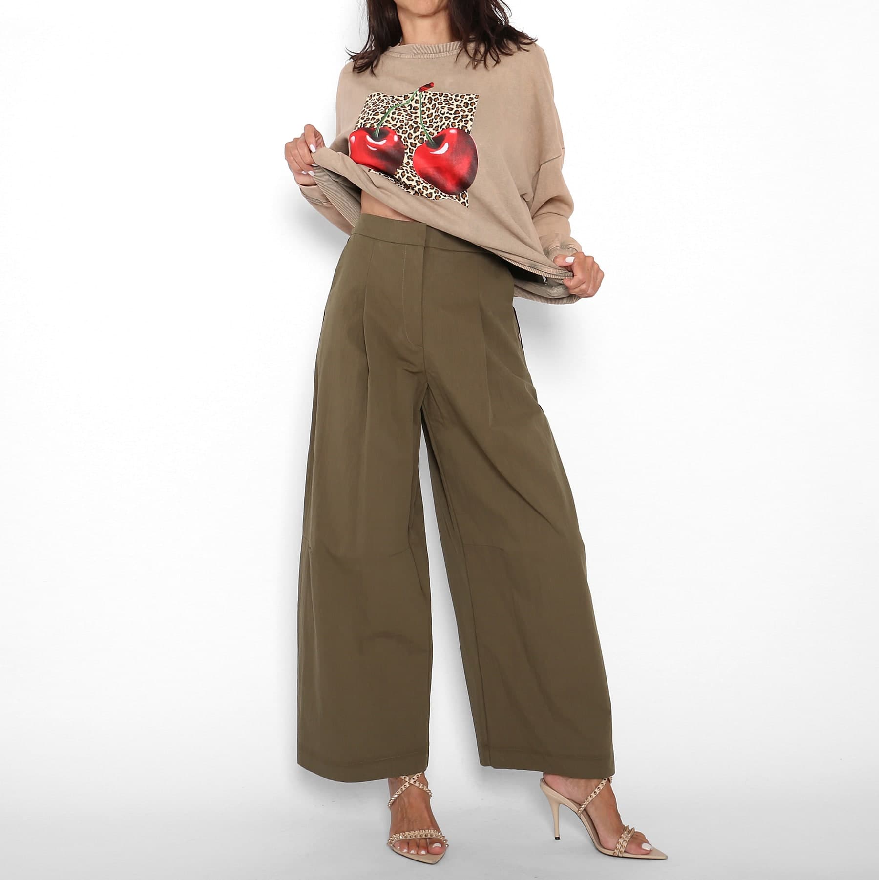 Pantalón Ancho Caqui — foto 2
