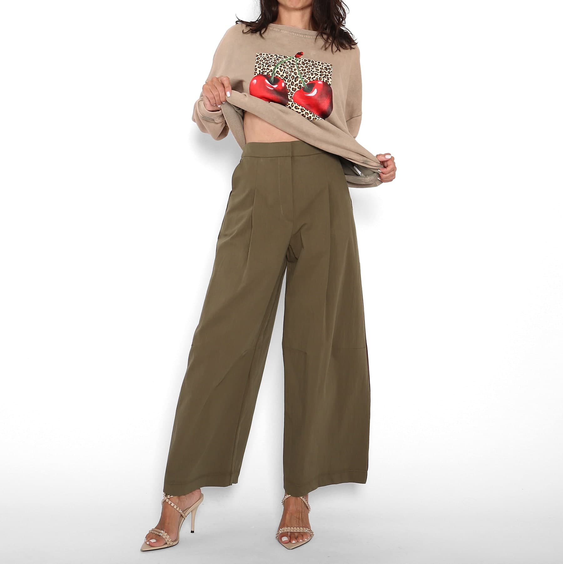 Pantalón Ancho Caqui — foto 3