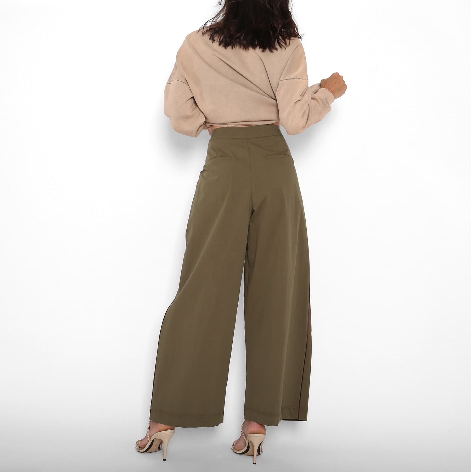 Pantalón Ancho Caqui — foto 4