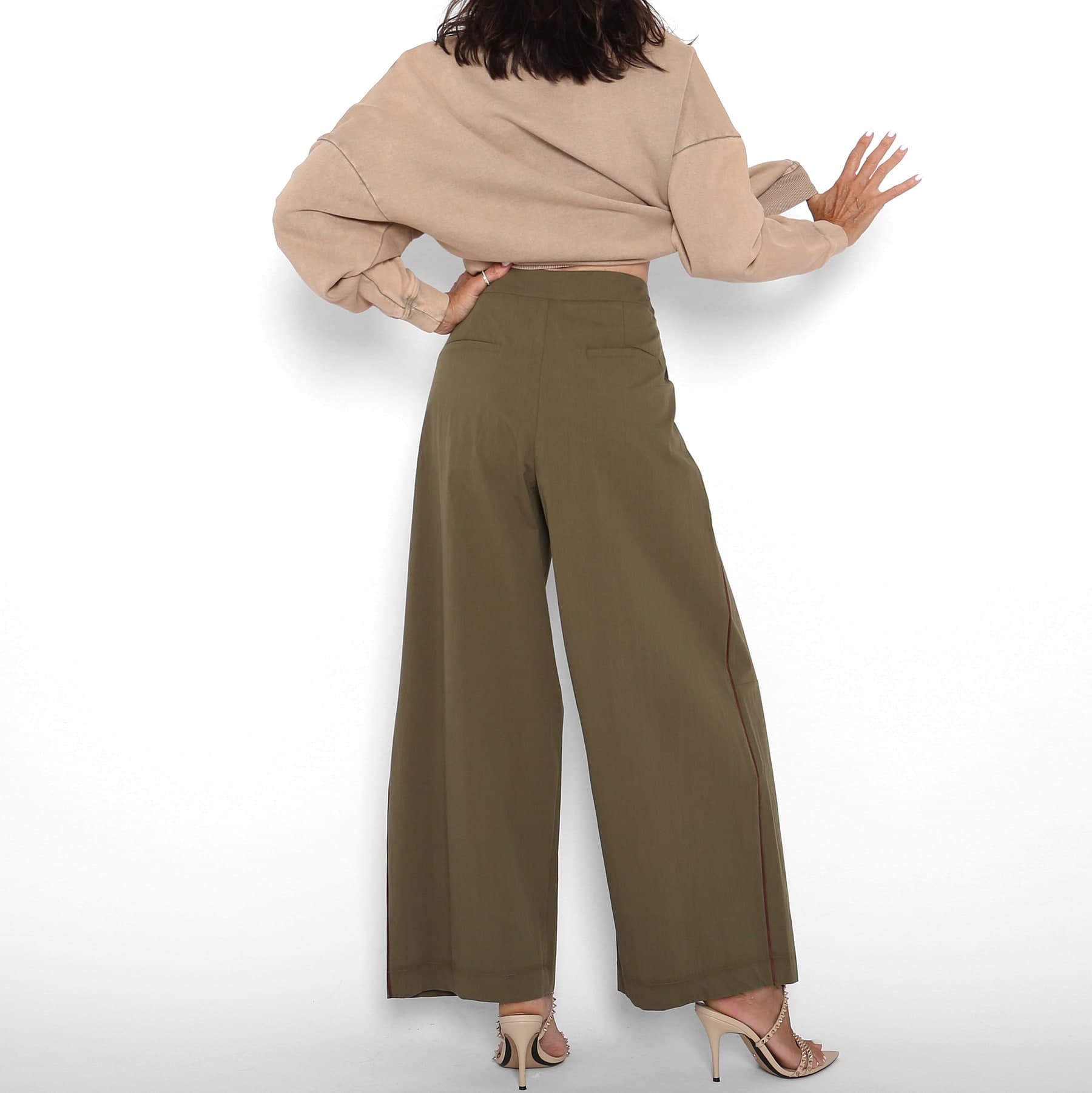 Pantalón Ancho Caqui — foto 5
