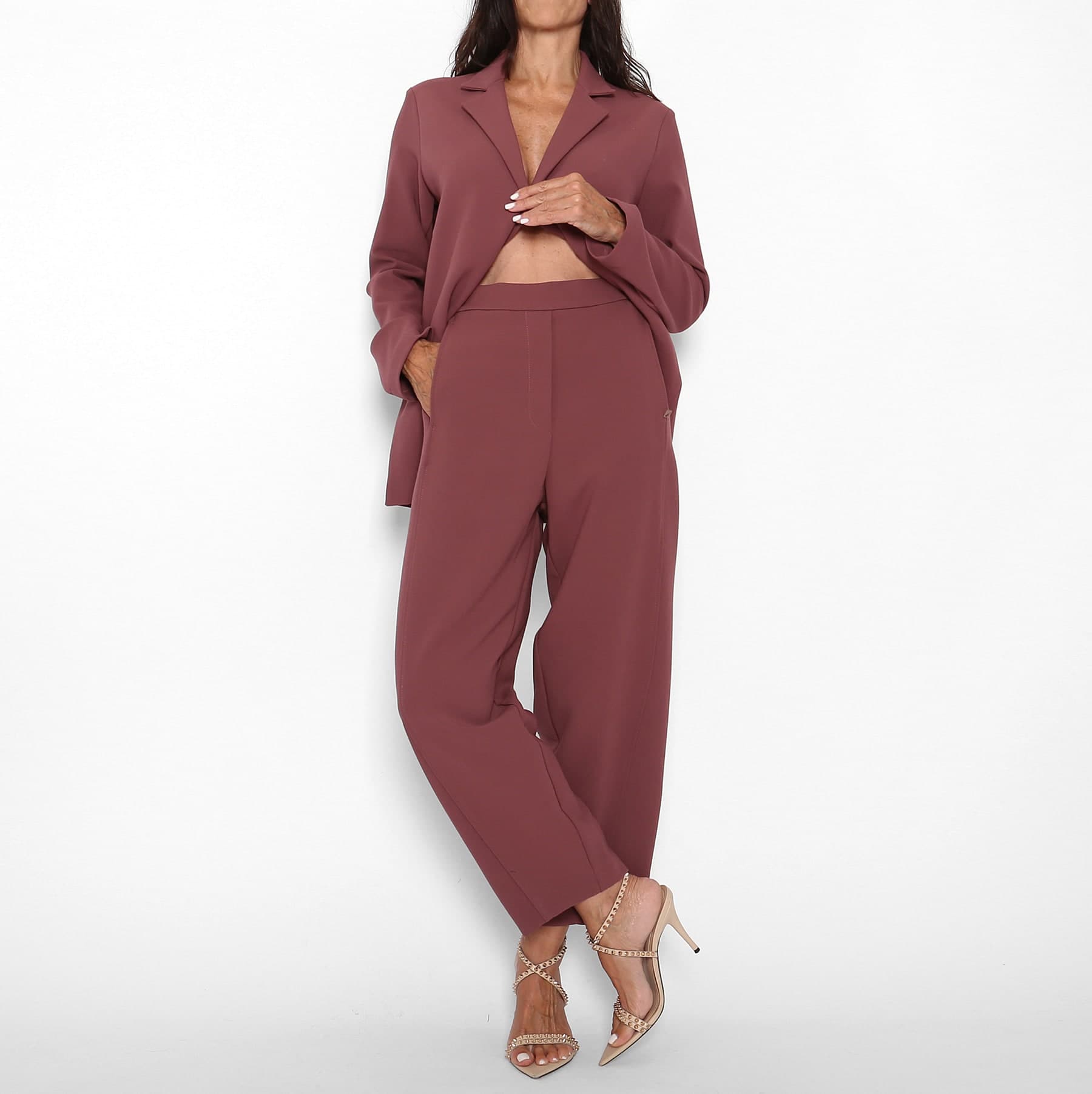 Pantalón Traje Malva empolvado — foto 2