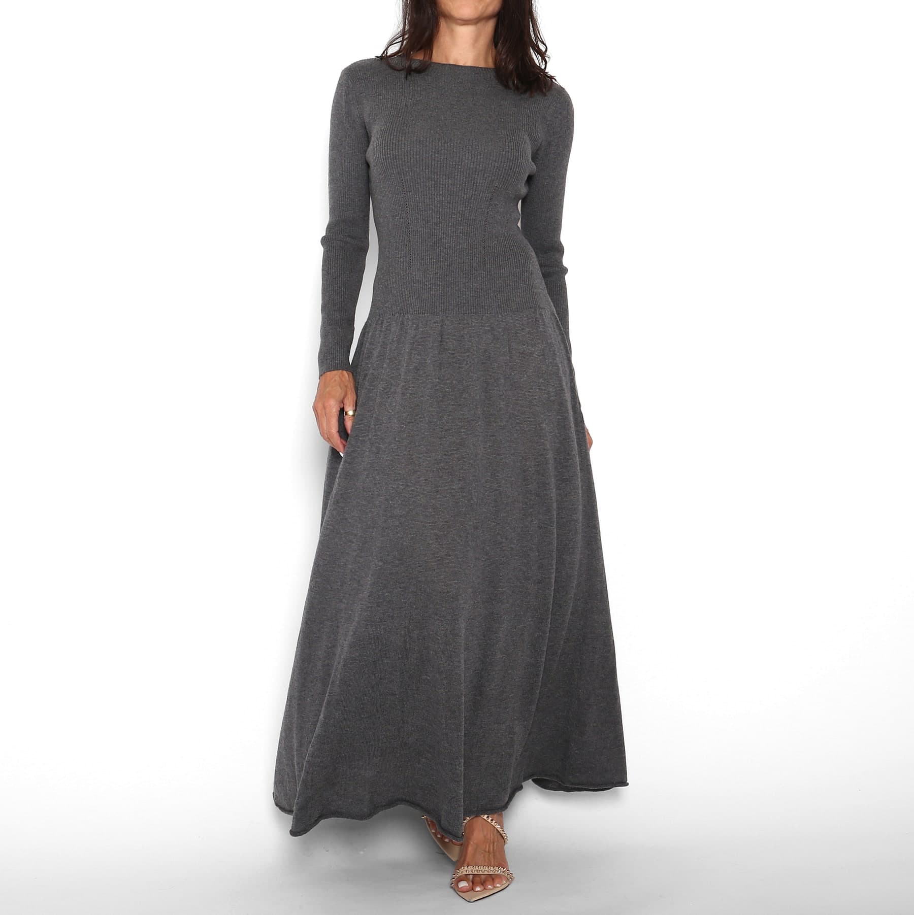 Vestido Punto Gris