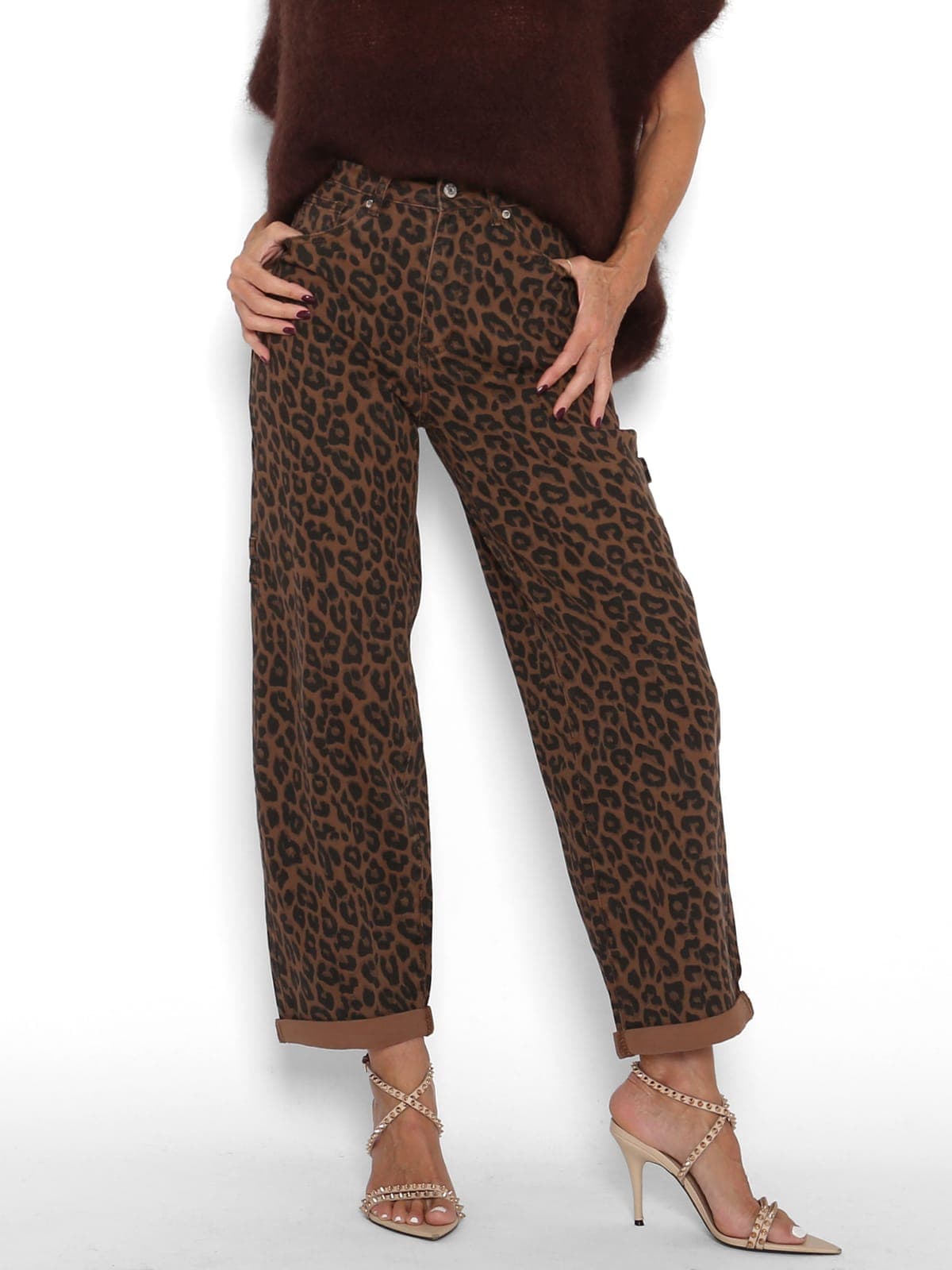 Pantalón Animal Print Camel