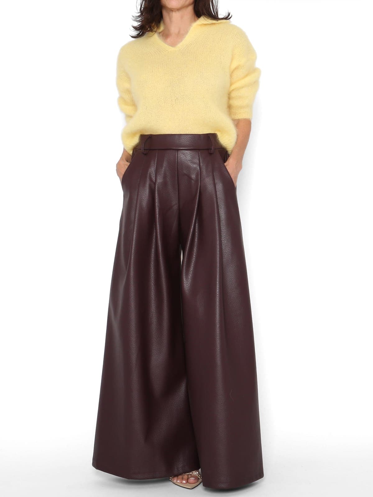 Pantalón Ecopiel Berenjena — foto 3
