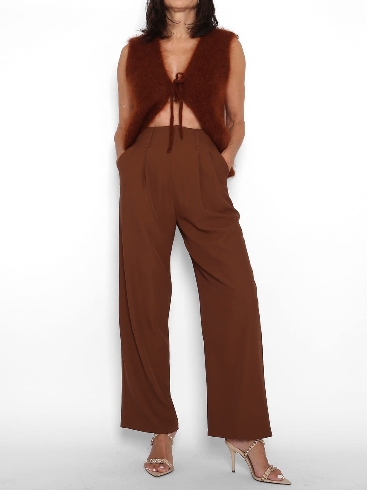 Pantalón Pinzas Caramelo — foto 2