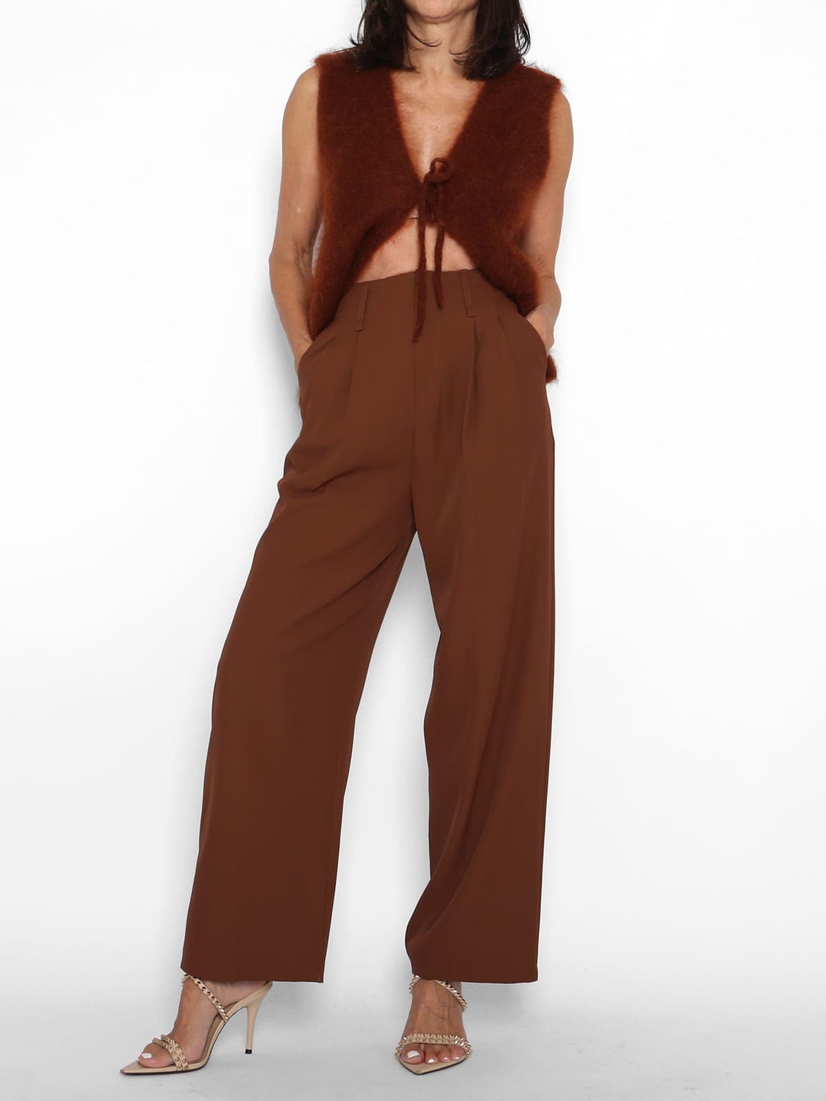 Pantalón Pinzas Caramelo