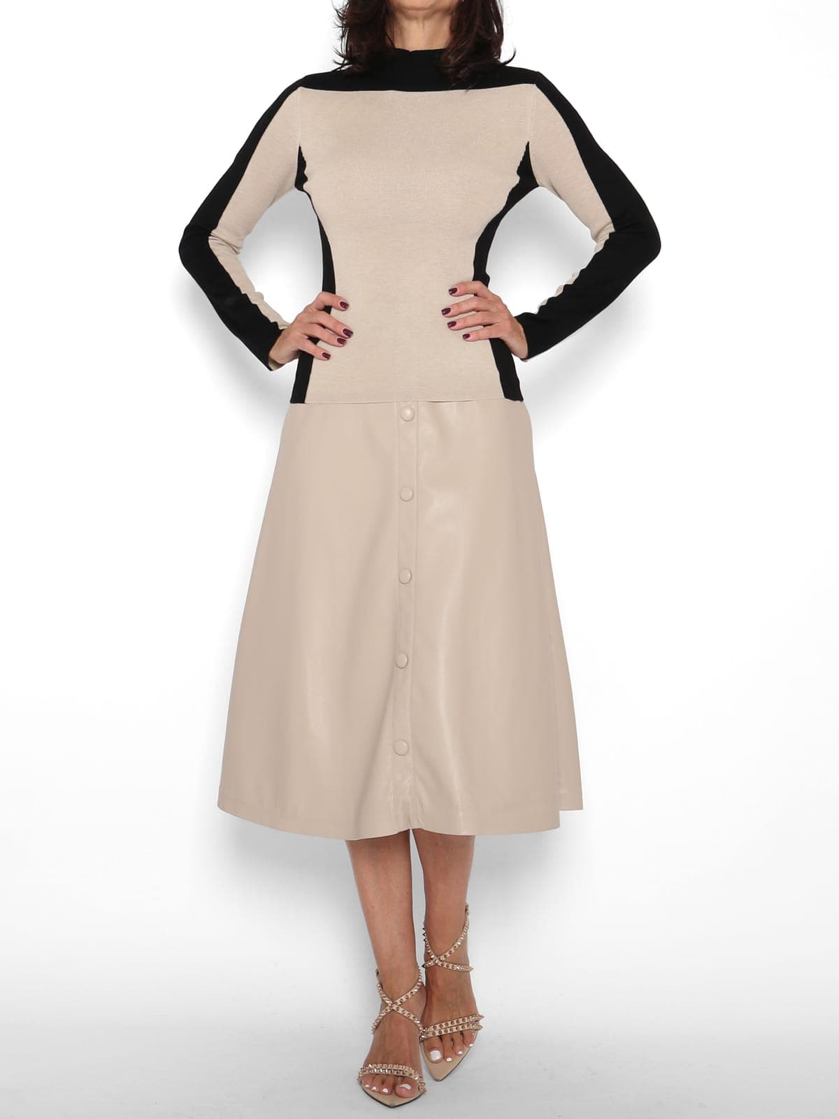 Falda Ecopiel Marfil