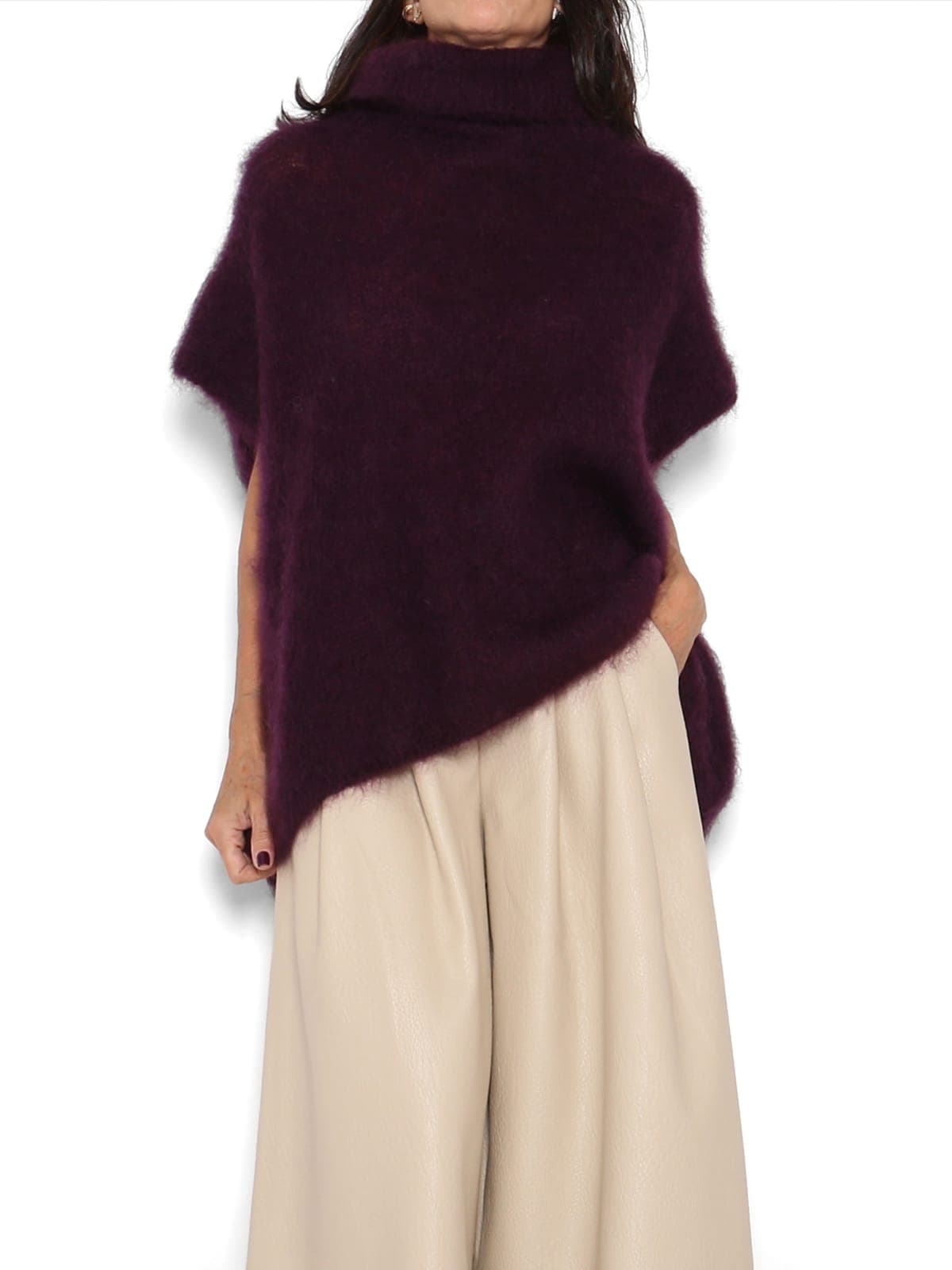 Jersey Poncho Marrón Chocolate