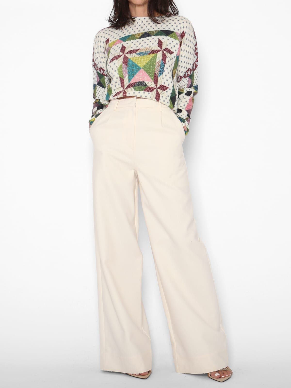Pantalón Lana Marfil — foto 3