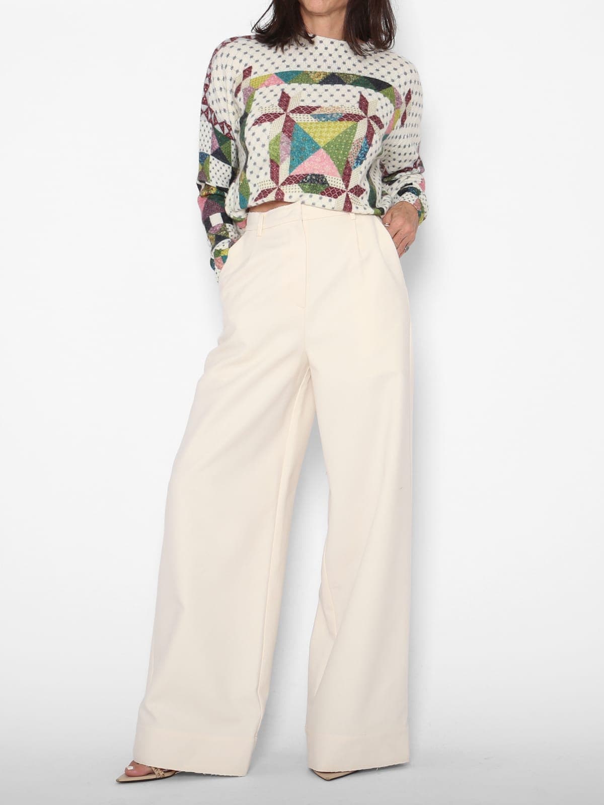 Pantalón Lana Marfil — foto 2