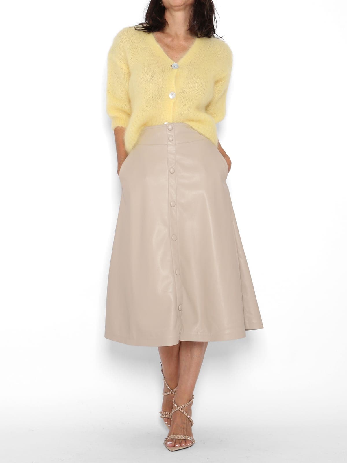 Falda Ecopiel Marfil — foto 2