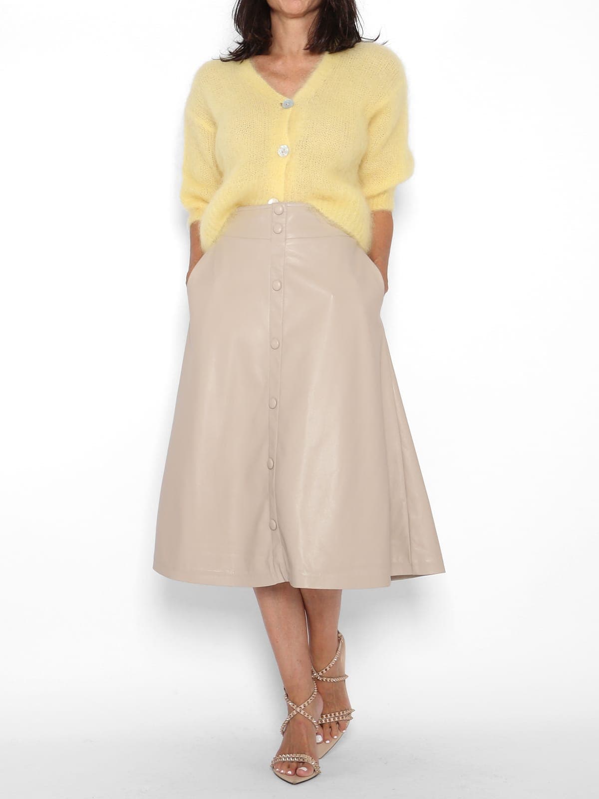 Falda Ecopiel Marfil — foto 3