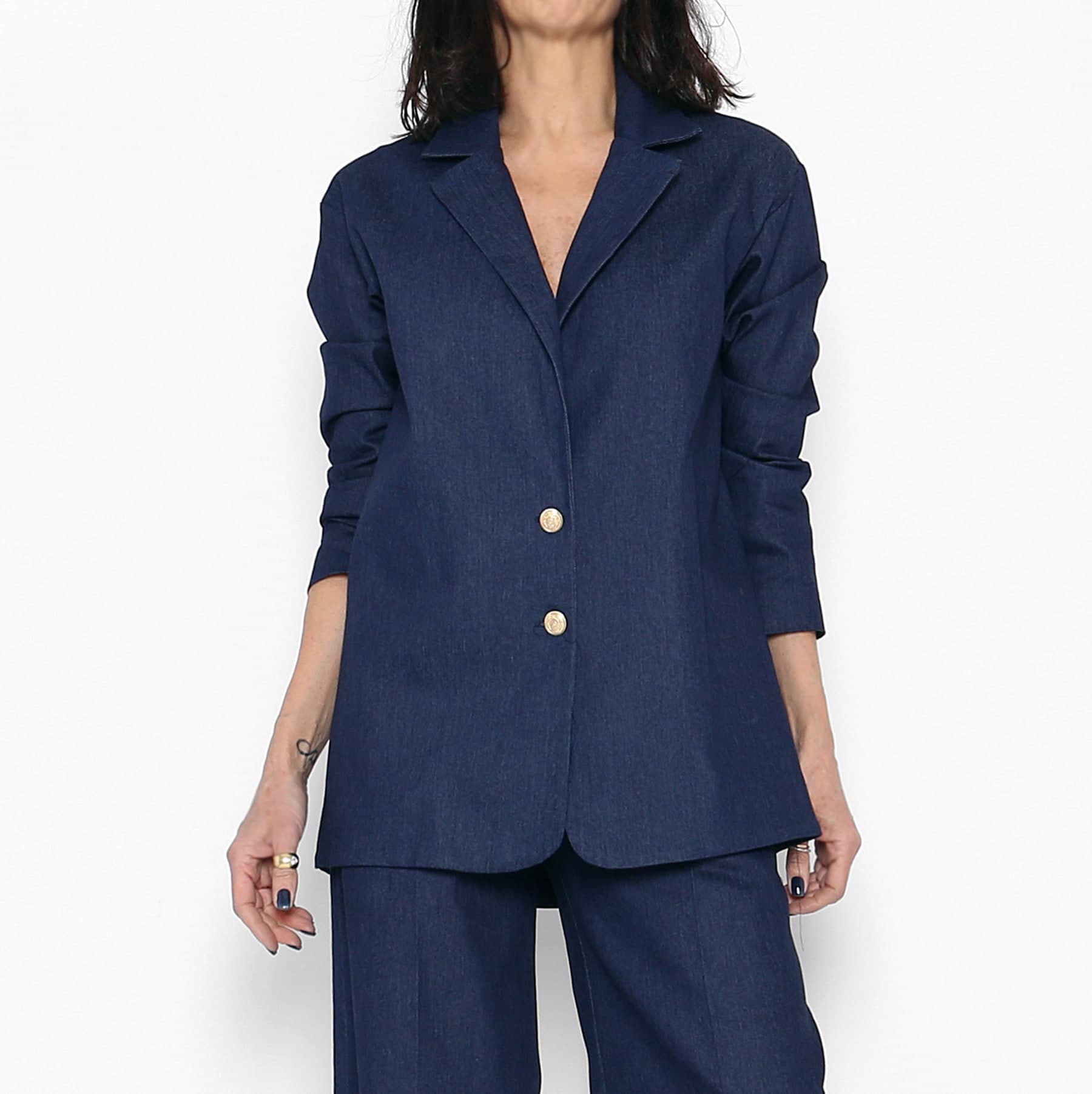 Americana Denim Botones — foto 2