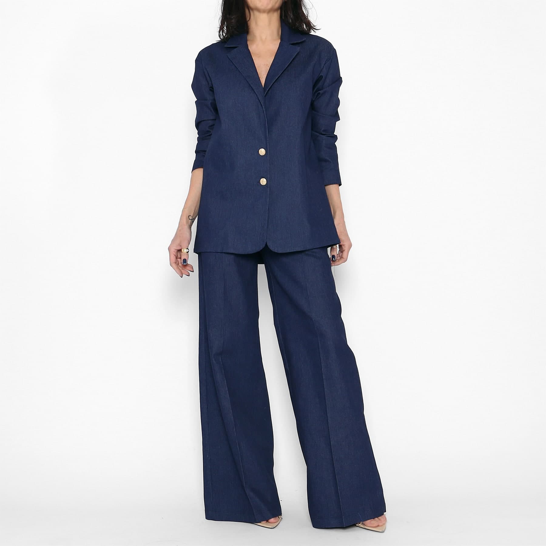 Americana Denim Botones — foto 3