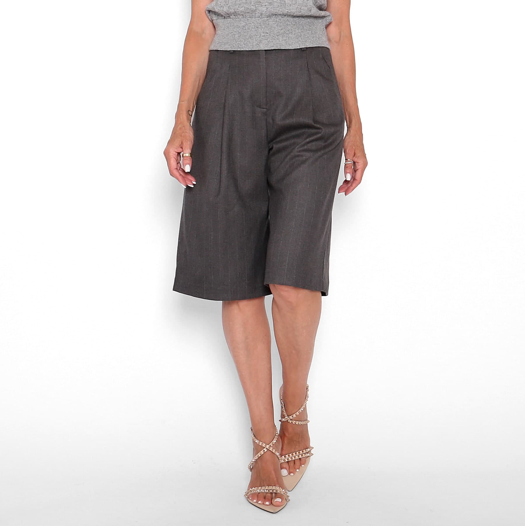 Bermudas Mil gracias Rayas Gris