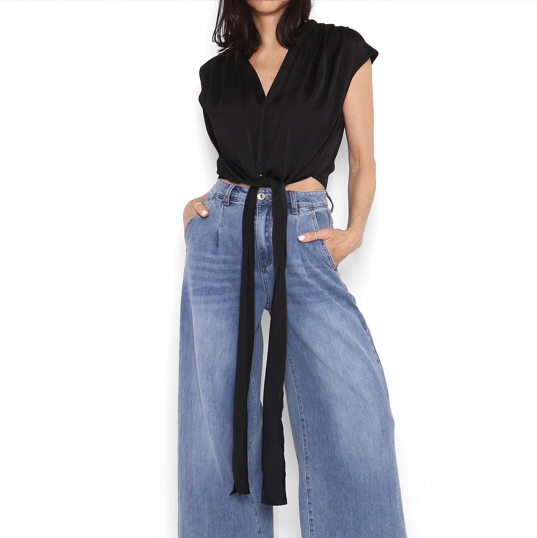 Blusa Knot Negra