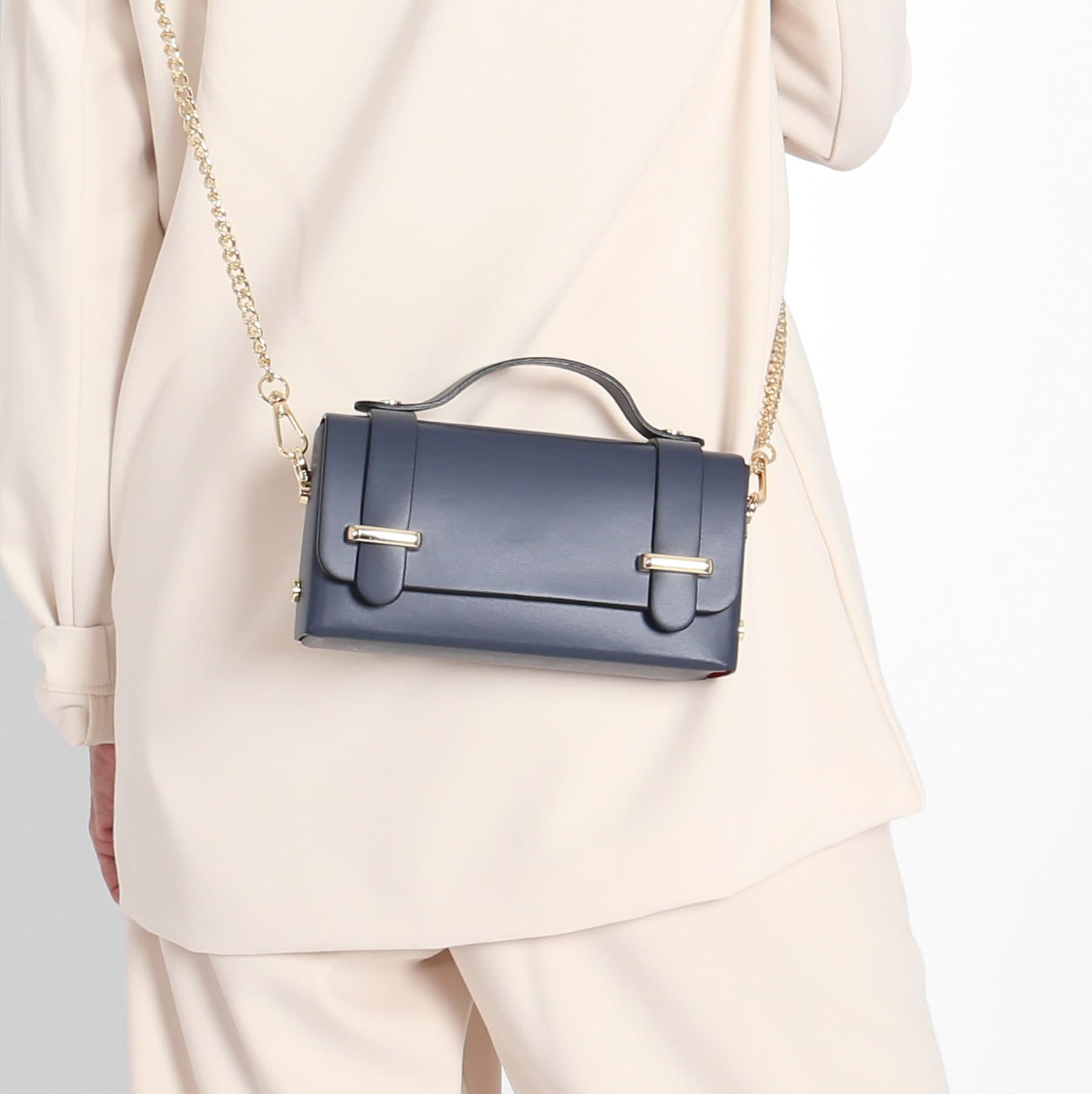 Bolso Mini Piel Azul