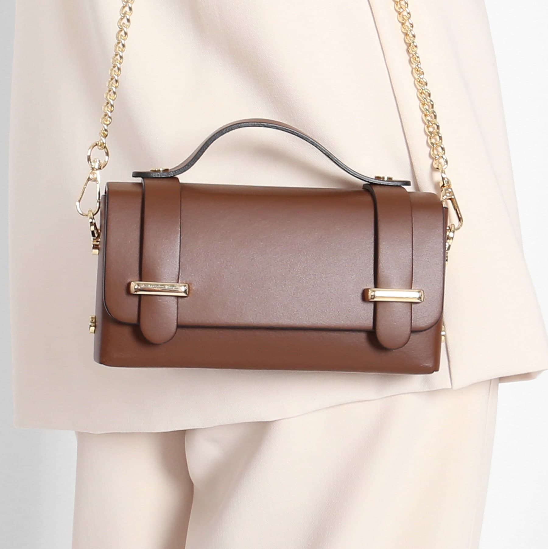 Bolso Mini Piel Marrón