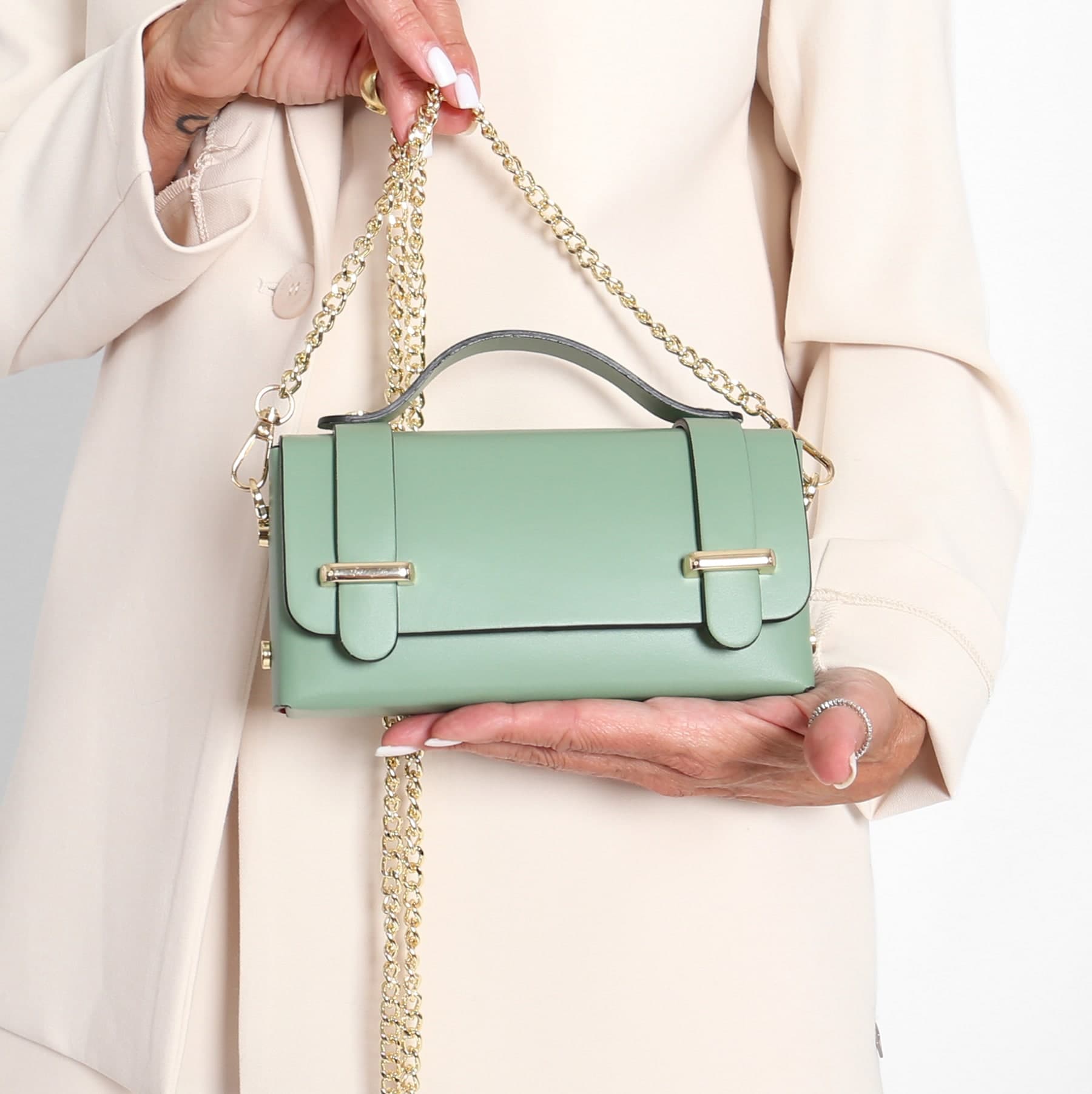 Bolso Mini Piel Verde