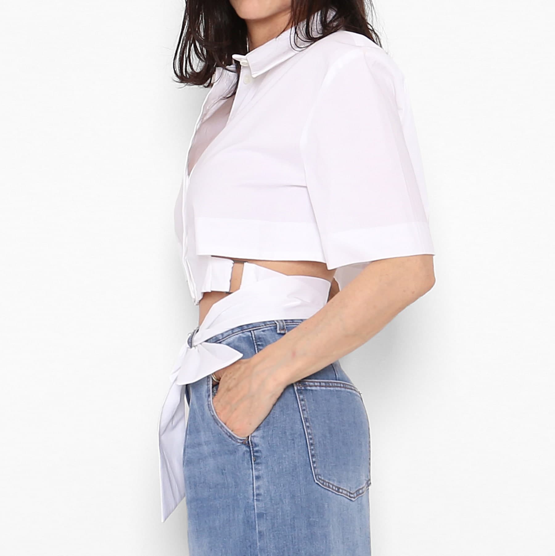 Camisa Cinturón Blanca