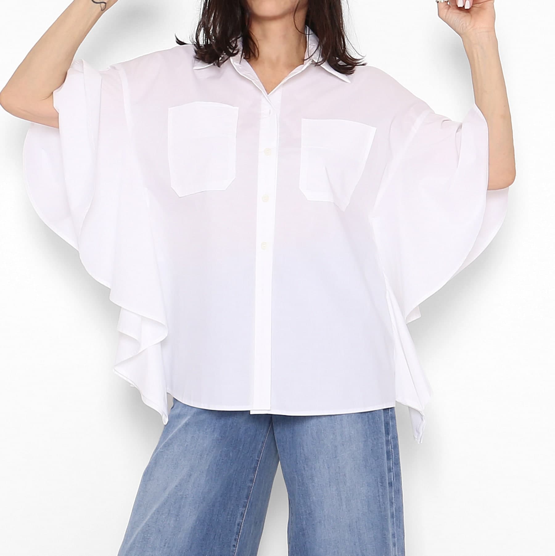 Camisa Volantes Blanca
