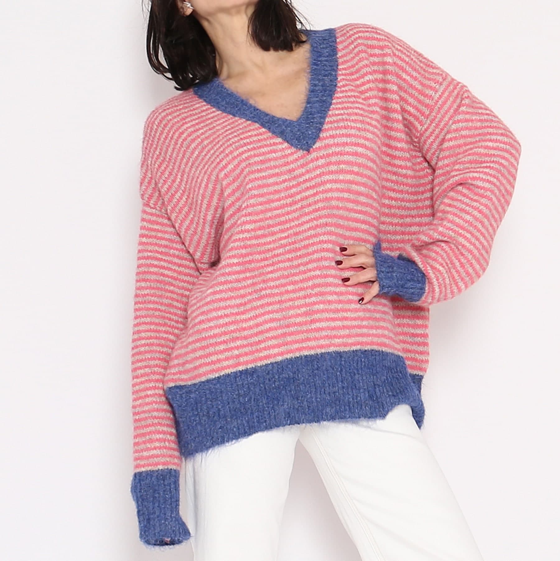 Jersey Bicolor Rosa Y Azul