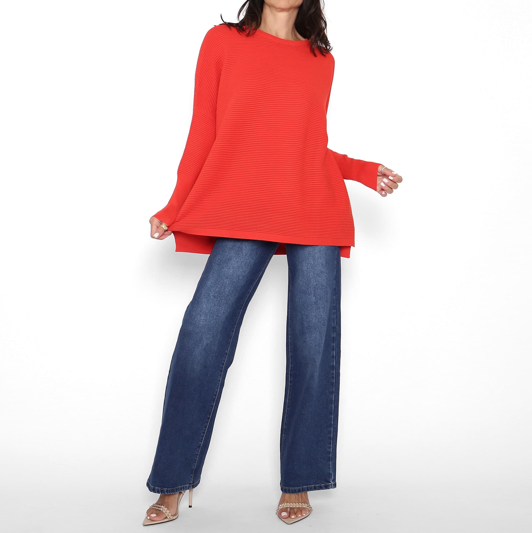 Jersey Canalé Oversize Naranja — foto 2