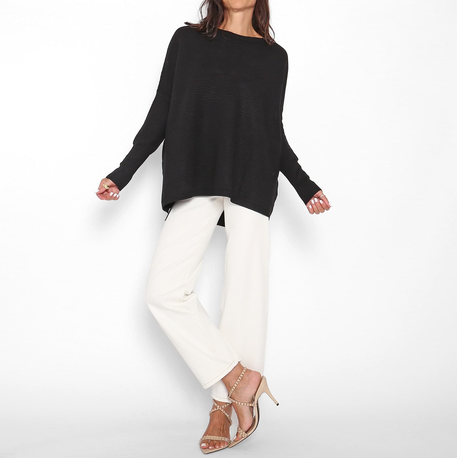 Jersey Canalé Oversize Negro — foto 2