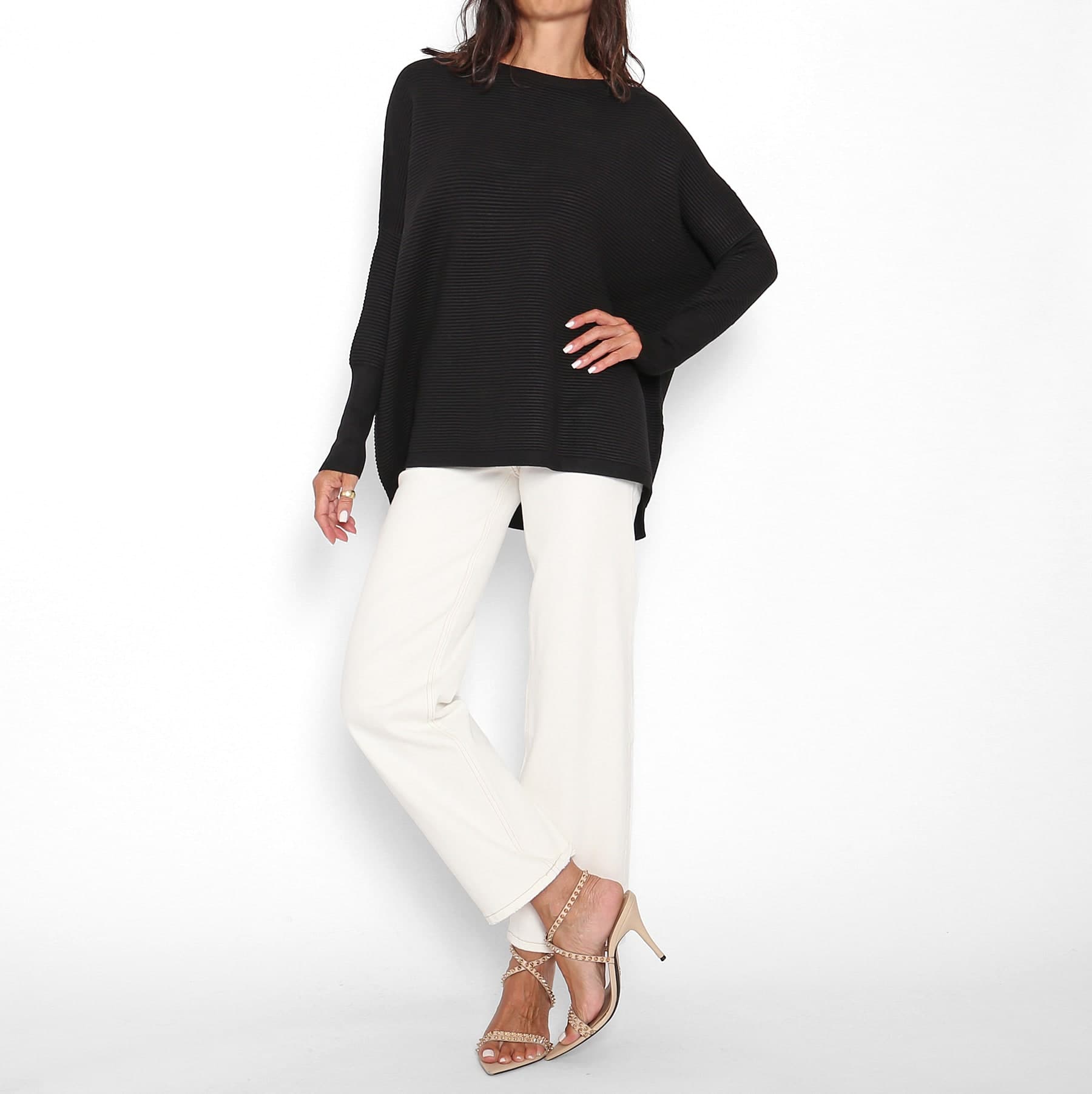 Jersey Canalé Oversize Negro — foto 4