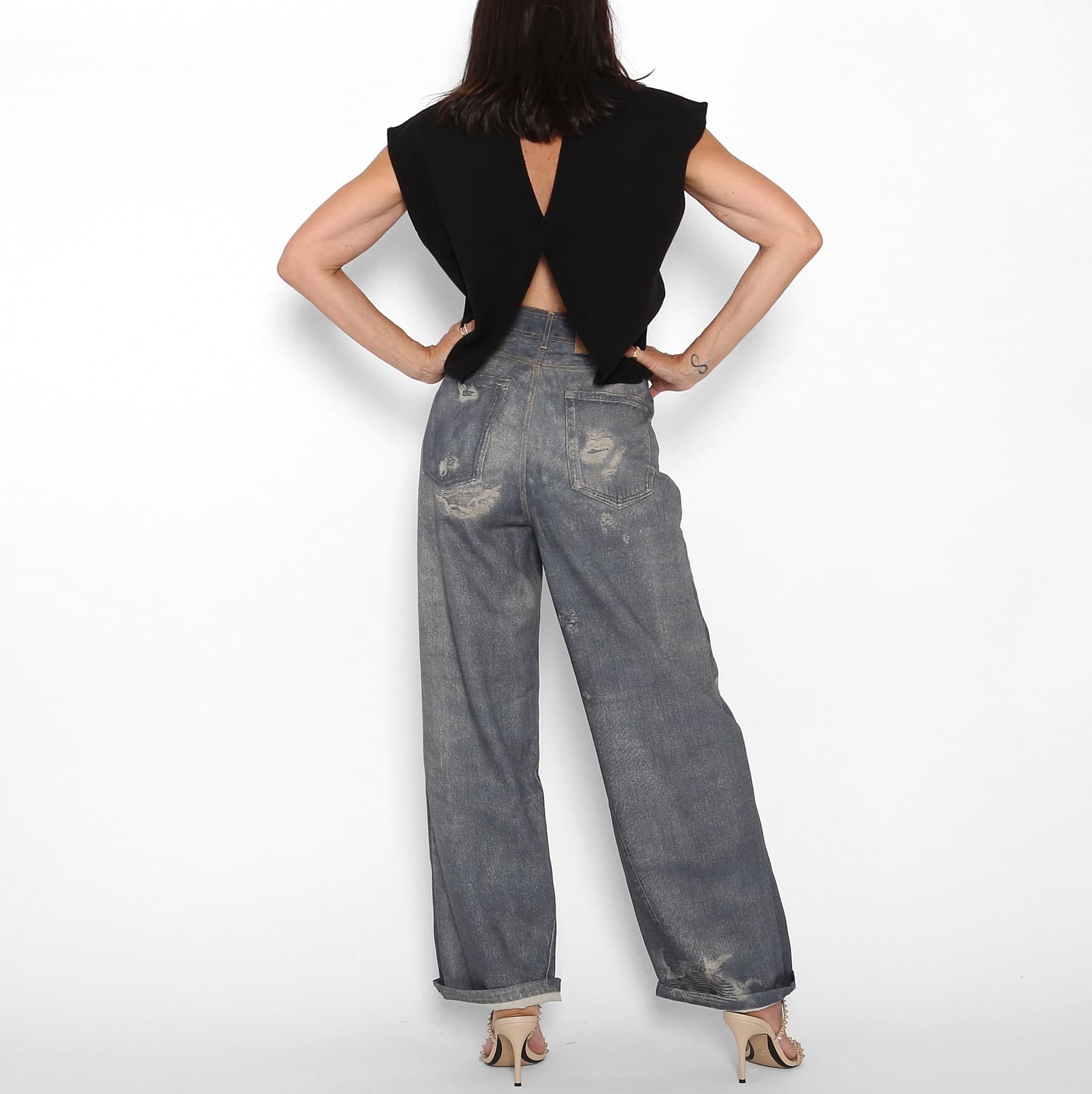 Pantalón Falso Denim — foto 3