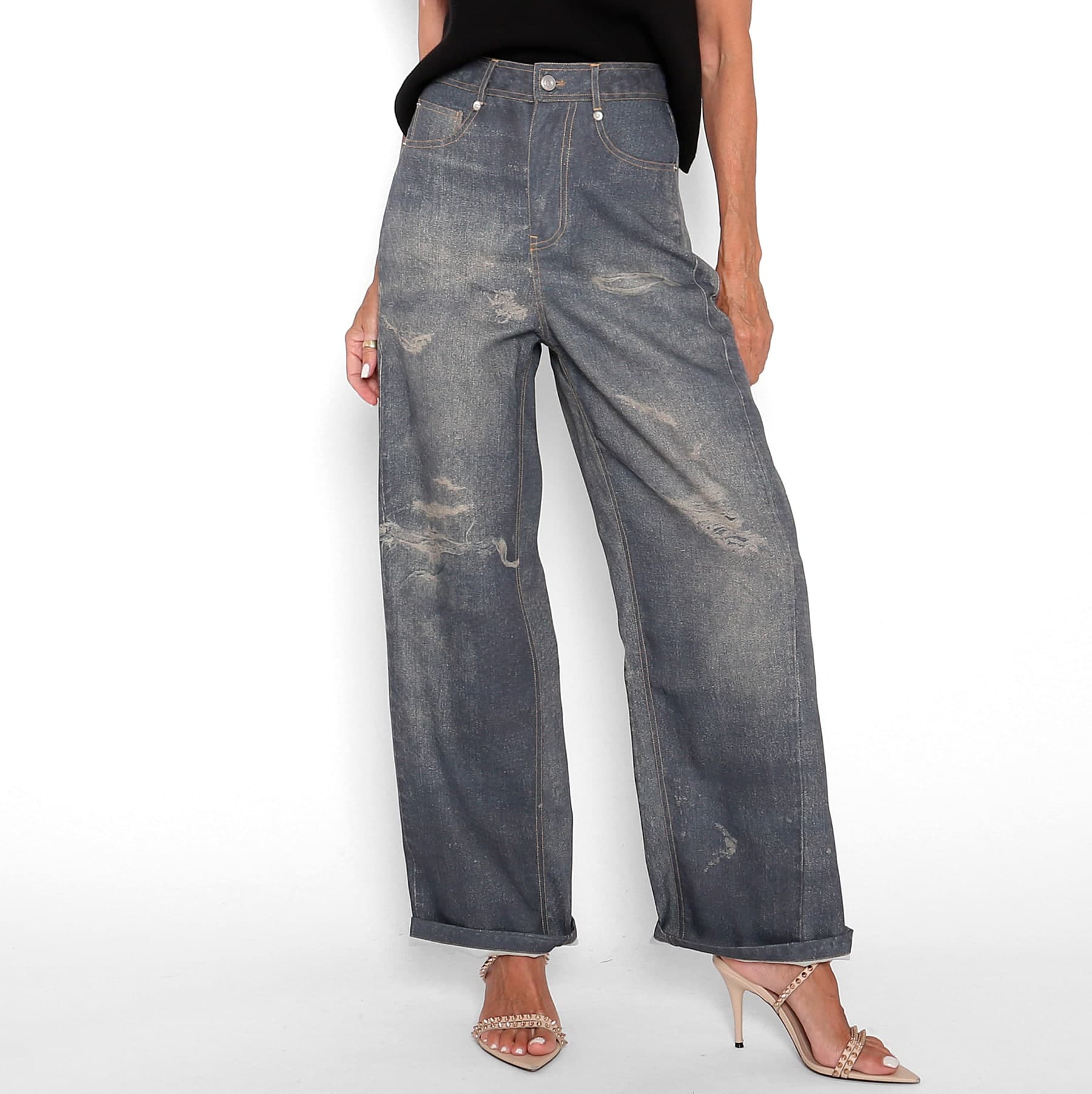 Pantalón Falso Denim