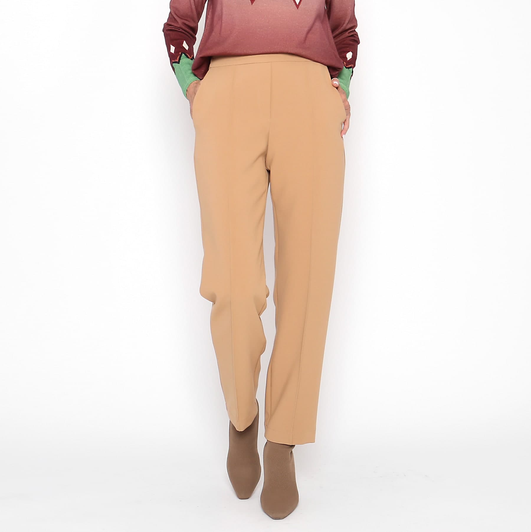 Pantalón Recto Camel