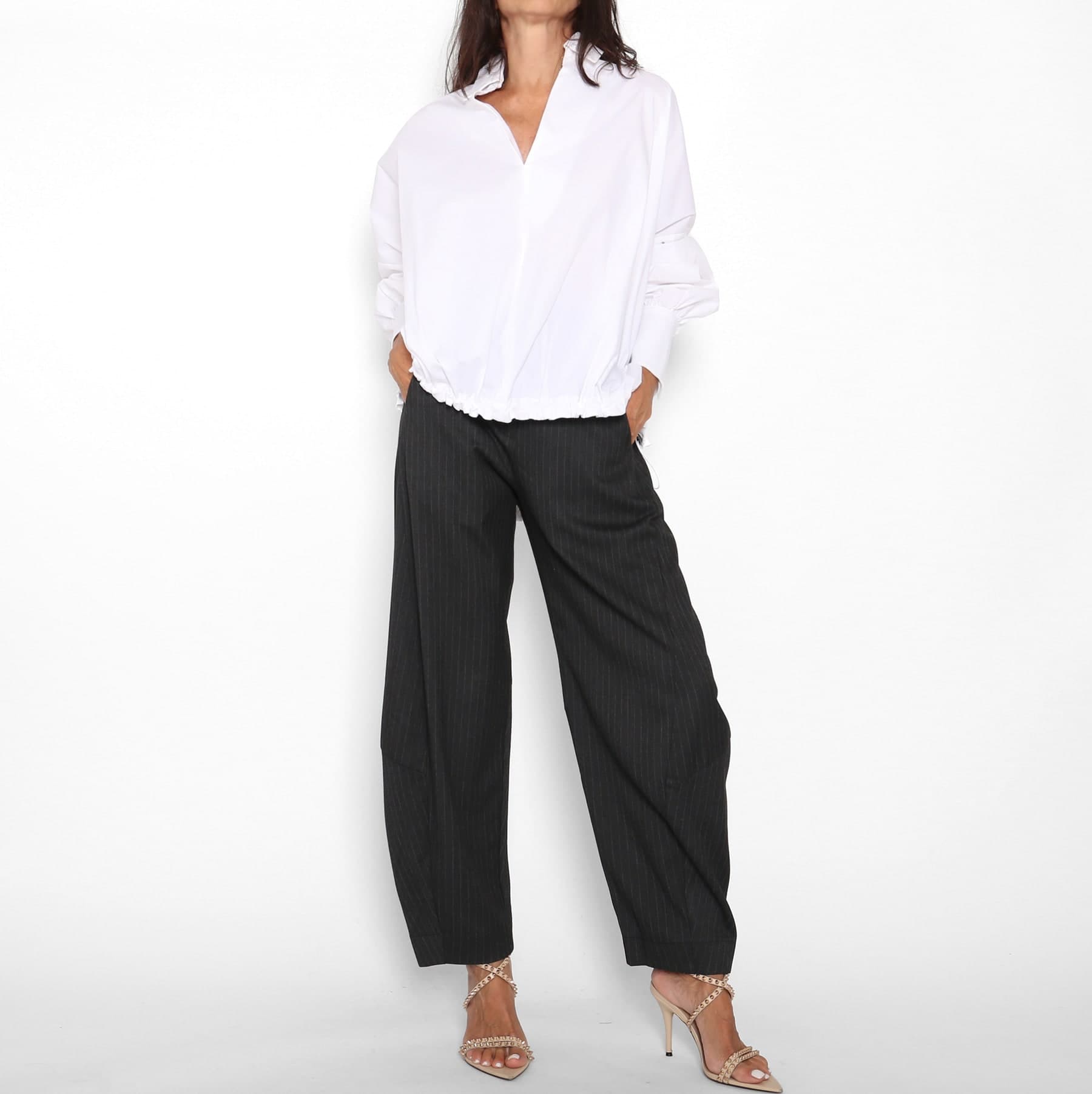Pantalón Mil Rayas Gris — foto 2
