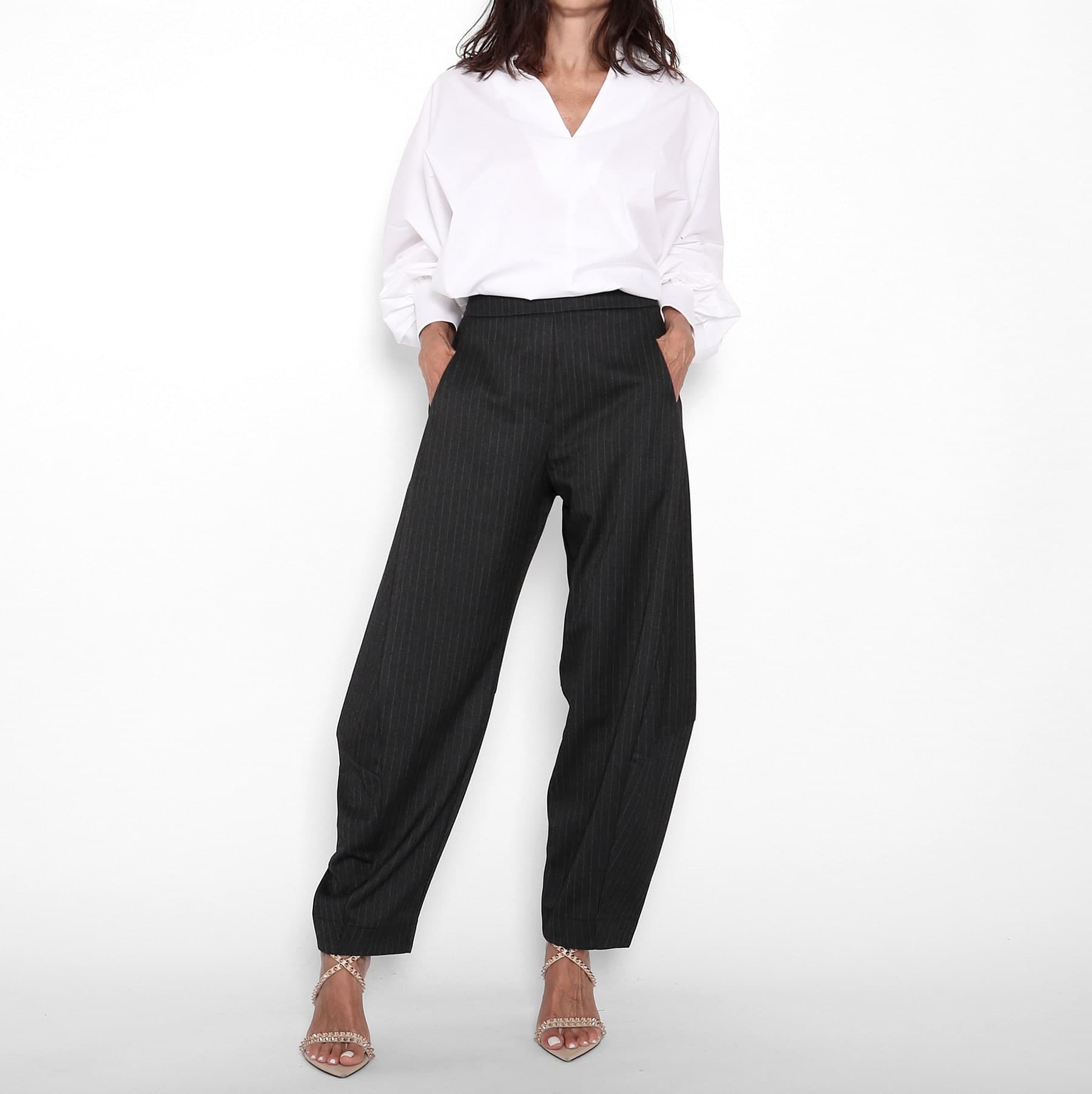 Pantalón Mil Rayas Gris — foto 5