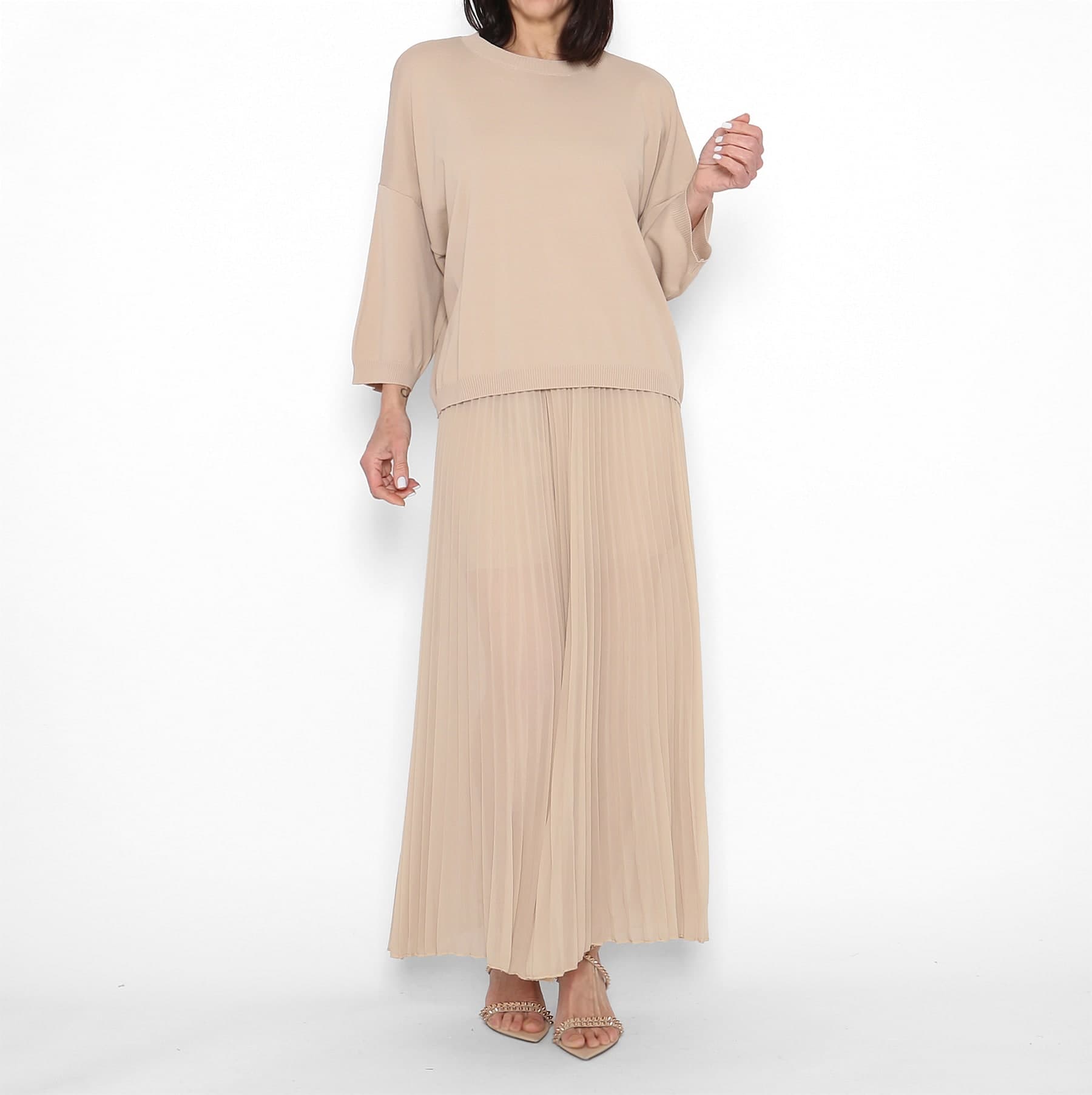 Set Plisado Beige