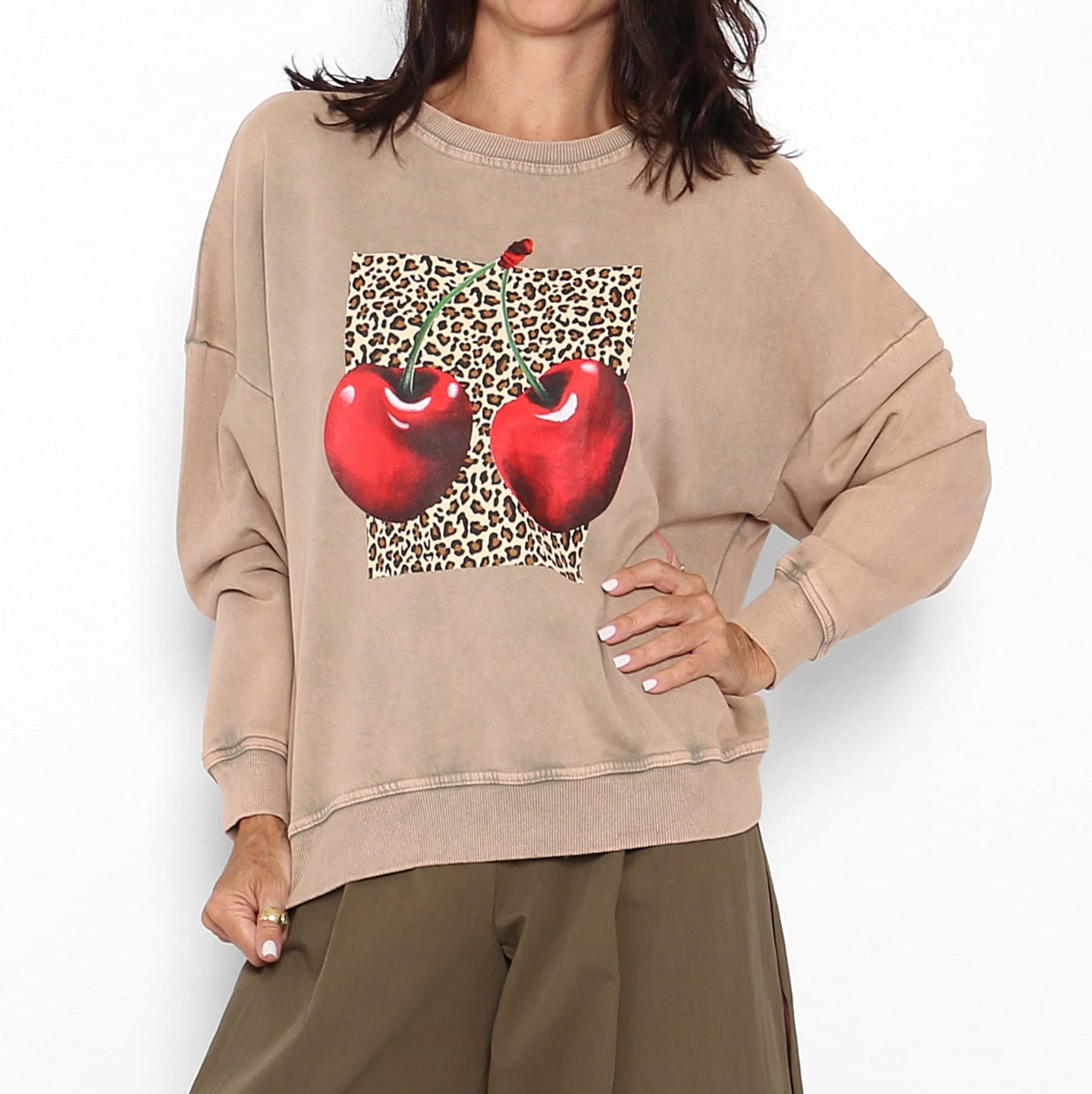 Sudadera Cherry Camel