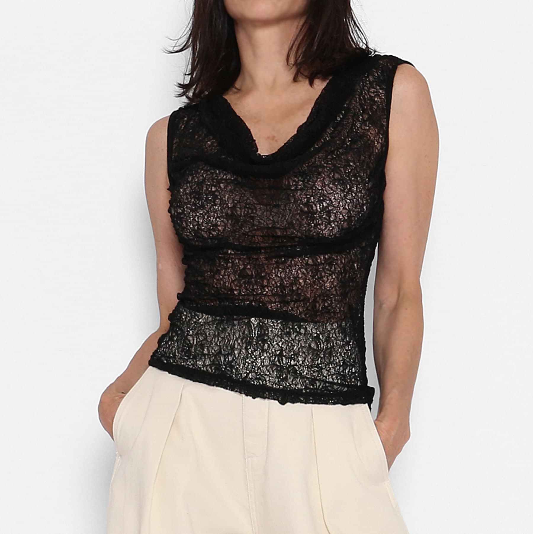 Top Encaje Negro