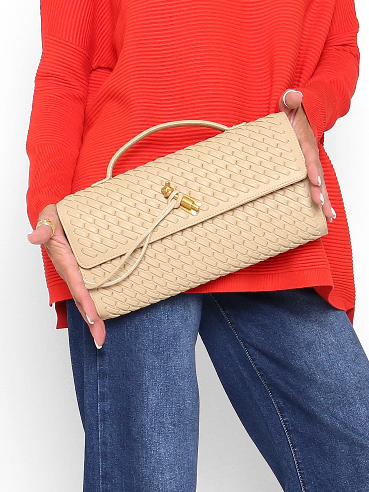 Bolso Trenzado Beige