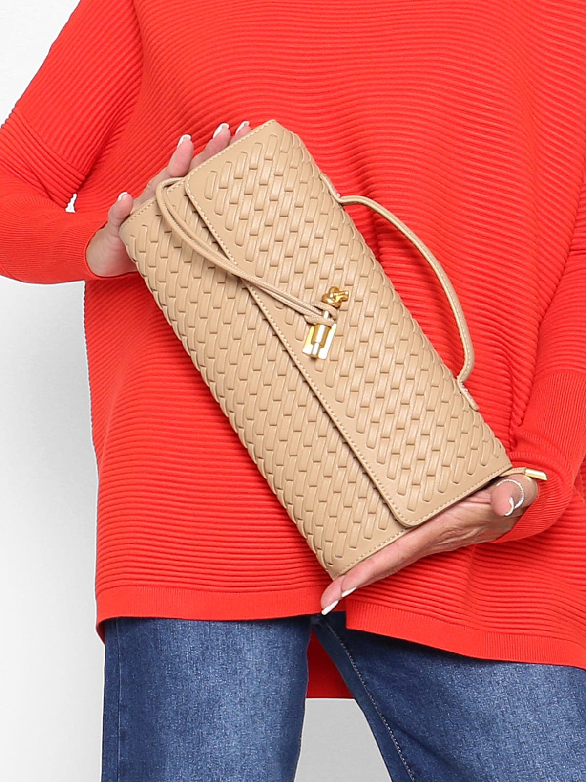 Bolso Trenzado Arena