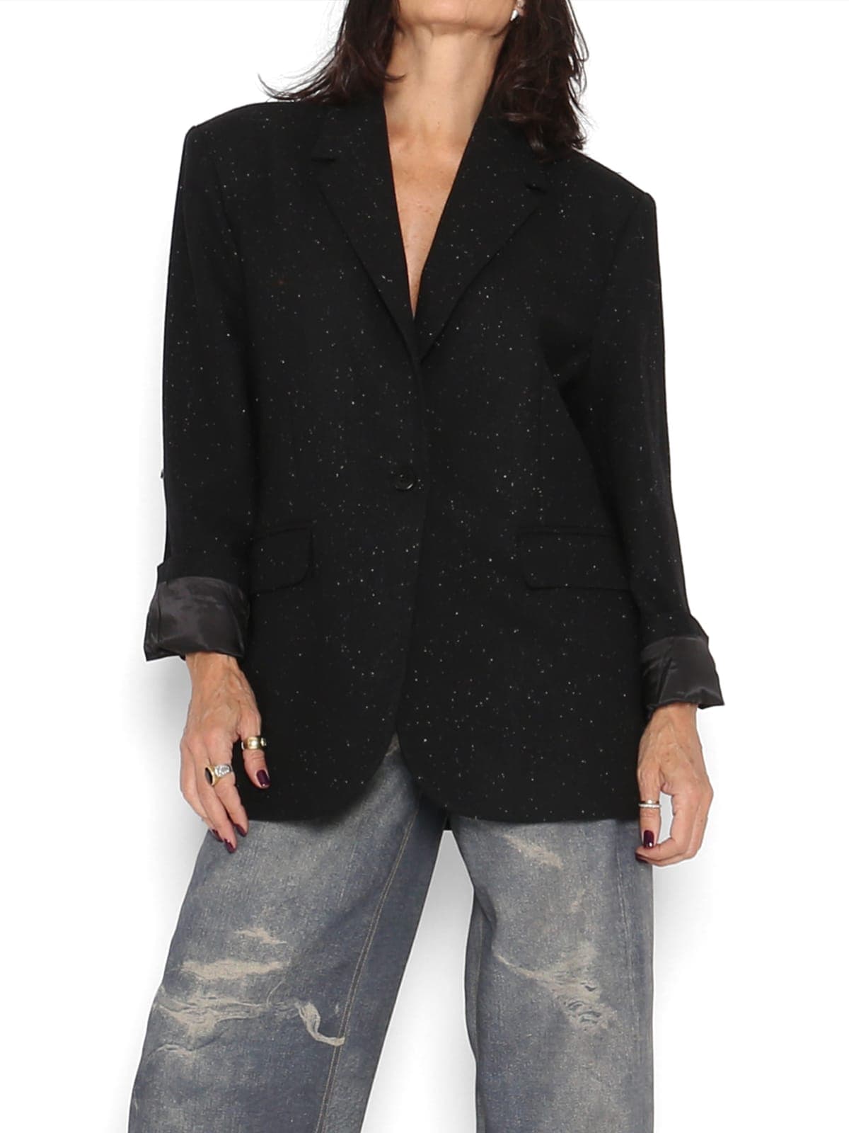 Blazer Moteada Negra