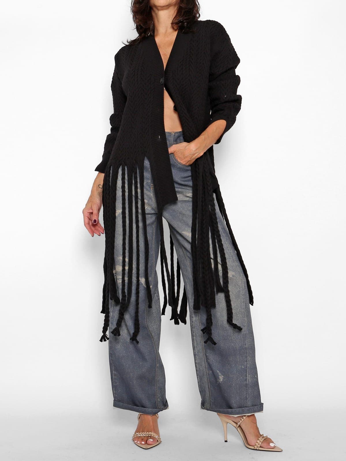 Chaqueta Flecos Negra — foto 2