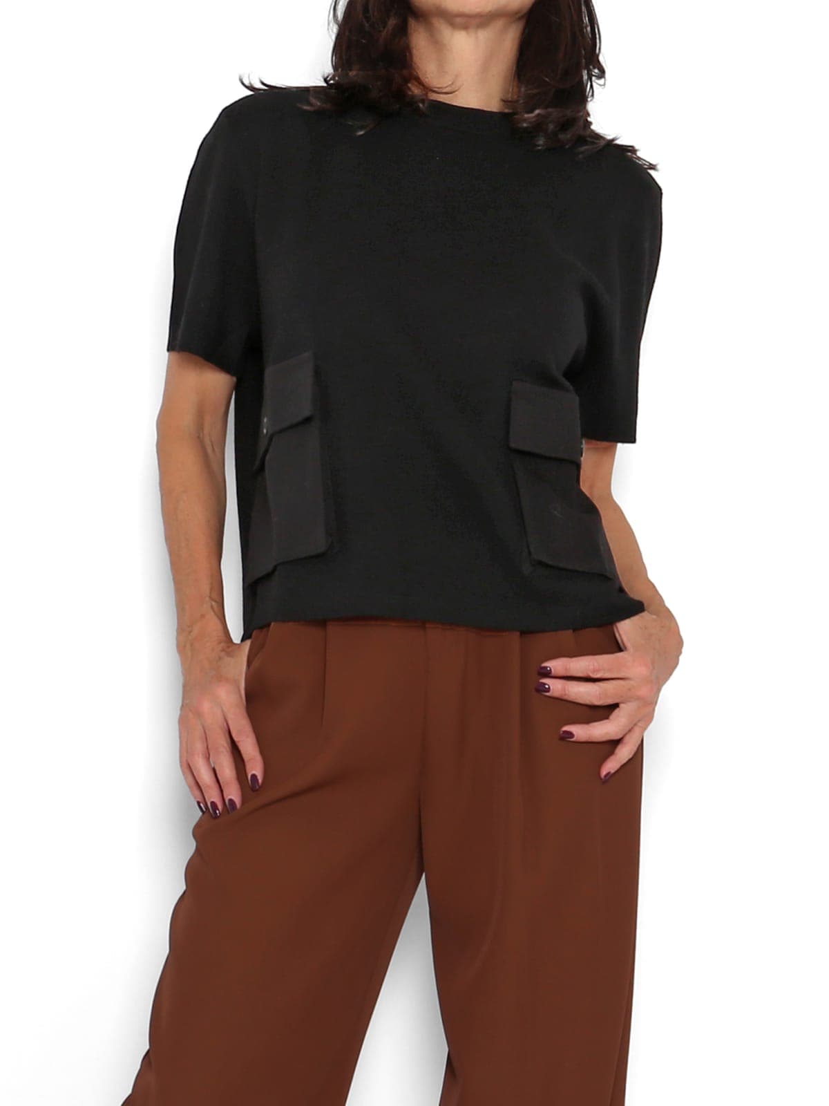 Jersey Punto Bolsillos Negro