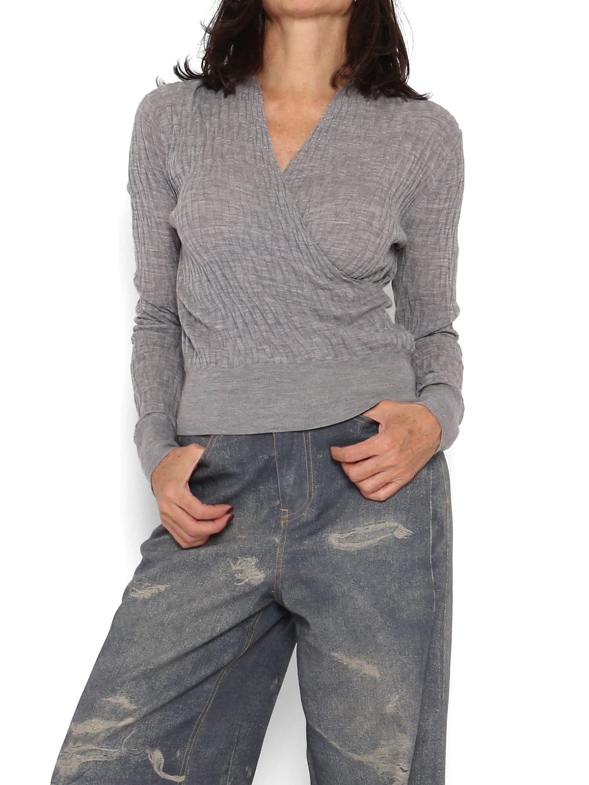 Jersey Punto Cruzado Gris — foto 3