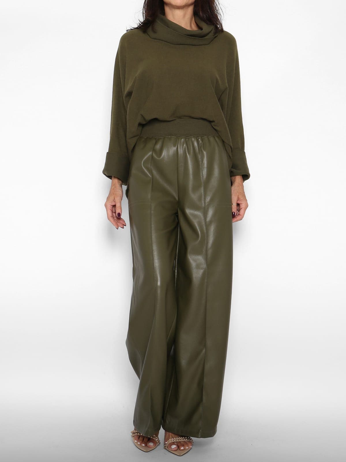 Pantalón Ecopiel Caqui — foto 3