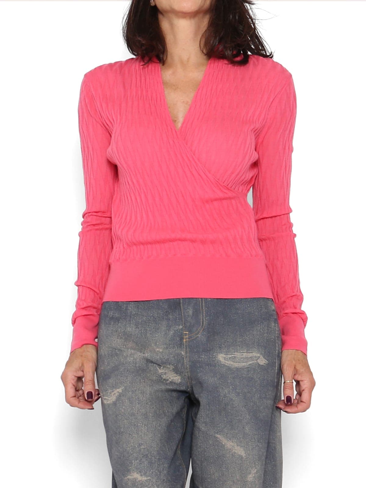 Jersey Punto Cruzado Rosa