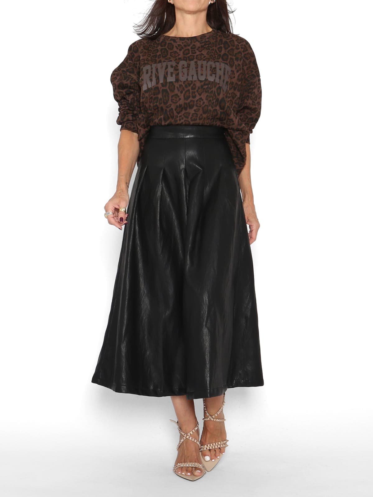 Falda Ecopiel Negra — foto 2