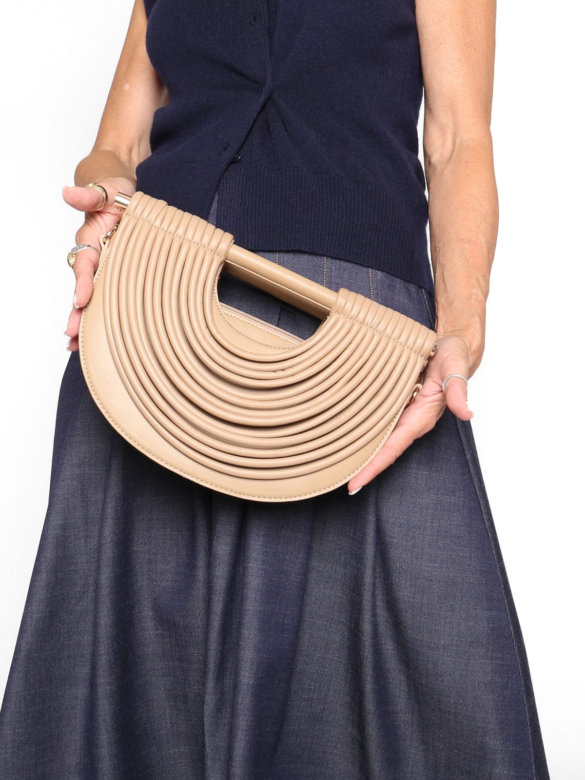 Bolso Tiras Crema